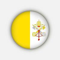 cidade do vaticano do país. bandeira da cidade do Vaticano. ilustração vetorial. vetor