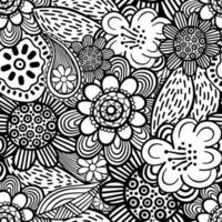 doodle escandinavo de arte floral artística vetor