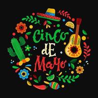 cartaz para celebração do feriado de cinco de maio vetor