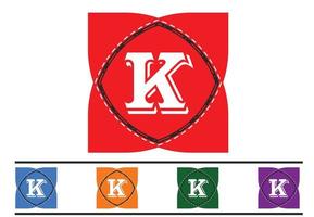 k letter novo modelo de design de logotipo e ícone vetor