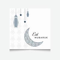 design de modelo de postagem de mídia social eid mubarak. vetor