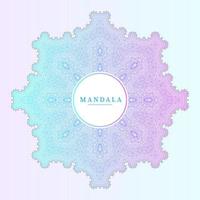 vetor de mandala de arte de linha gradiente elegante para design