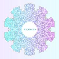 design de mandala gradiente de arte de linha elegante vetor