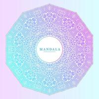 vetor de mandala gradiente de arte de linha linda