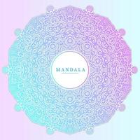 vetor de mandala gradiente de arte de linha linda