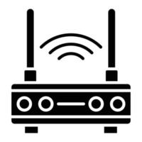 ícone de glifo do roteador wifi vetor