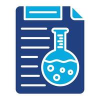 ícone de duas cores de glifo de relatório de laboratório vetor