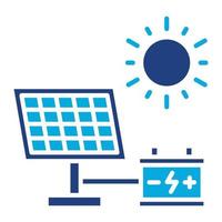 ícone de cor de glifo de energia solar twob vetor