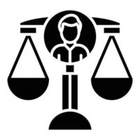 ícone de glifo de direitos humanos vetor