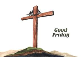 jesus cristo sexta-feira e dia de páscoa cruz fundo vetor