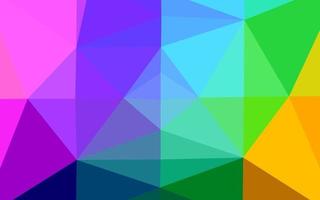 luz multicolorida, textura de mosaico de triângulo de vetor de arco-íris.