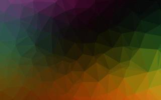 fundo escuro multicolorido, mosaico abstrato de vetor de arco-íris.