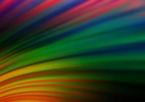 modelo de vetor de arco-íris multicolorido escuro com formas de bolha.