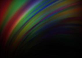 modelo de vetor de arco-íris multicolorido escuro com formas líquidas.