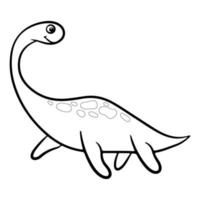 página para colorir simples. dinossauro engraçado, jogo educativo para  crianças em idade pré-escolar 4597870 Vetor no Vecteezy