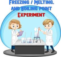 experimento de ponto de fusão e ebulição de congelamento vetor