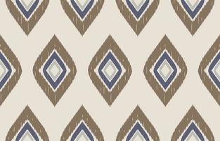 marrom ikat sem costura padrão geométrico étnico oriental tradicional bordado style.design para plano de fundo,tapete,esteira,papel de parede,vestuário,embrulho,batik,tecido,ilustração vetorial. vetor