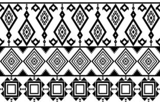 tribal preto e branco abstrato padrão geométrico étnico para ilustração de fundo ou wallpaper.vector para imprimir padrões de tecido, tapetes, camisas, fantasias, turbante, chapéus, cortinas. vetor