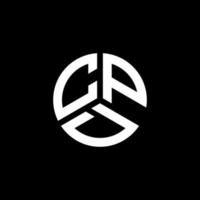 design de logotipo de carta cpd em fundo branco. conceito de logotipo de letra de iniciais criativas cpd. design de letra cpd. vetor