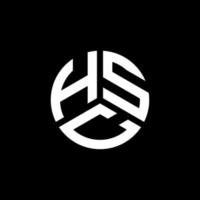 design de logotipo de carta hsc em fundo branco. conceito de logotipo de letra de iniciais criativas hsc. design de letras hsc. vetor