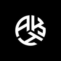 akh carta logotipo design em fundo branco. akh conceito de logotipo de letra de iniciais criativas. akh design de letras. vetor