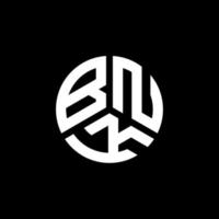 design de logotipo de carta bnk em fundo branco. conceito de logotipo de letra de iniciais criativas do bnk. design de letra bnk. vetor