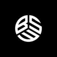 design de logotipo de letra bsw em fundo branco. conceito de logotipo de letra de iniciais criativas bsw. design de letra bsw. vetor