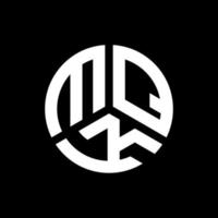 design de logotipo de letra mqk em fundo preto. conceito de logotipo de letra de iniciais criativas mqk. design de letra mqk. vetor