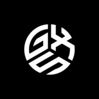 design de logotipo de carta gxs em fundo branco. conceito de logotipo de carta de iniciais criativas gxs. design de letra gxs. vetor