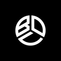 design de logotipo de letra bou em fundo branco. bou conceito de logotipo de letra de iniciais criativas. design de letra bou. vetor