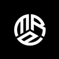 design de logotipo de carta mrp em fundo preto. conceito de logotipo de letra de iniciais criativas mrp. design de carta mrp. vetor