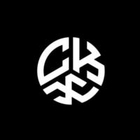 design de logotipo de carta ckx em fundo branco. conceito de logotipo de letra de iniciais criativas ckx. design de letra ckx. vetor