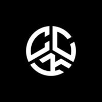 cck carta design de logotipo em fundo branco. cck conceito de logotipo de letra de iniciais criativas. design de letra cck. vetor