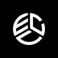 design de logotipo de carta ecu em fundo branco. conceito de logotipo de letra de iniciais criativas ecu. design de letra ecu. vetor