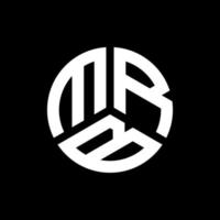 design de logotipo de carta mrb em fundo preto. conceito de logotipo de letra de iniciais criativas mrb. design de letra mrb. vetor