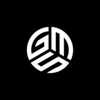 design de logotipo de carta gms em fundo branco. conceito de logotipo de carta de iniciais criativas gms. design de letra gms. vetor