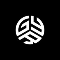 design de logotipo de carta gyr em fundo branco. conceito de logotipo de letra de iniciais criativas gyr. design de letra gyr. vetor