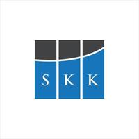 design de logotipo de carta skk em fundo branco. skk conceito de logotipo de letra de iniciais criativas. design de letra skk. vetor