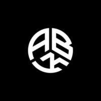design de logotipo de carta abk em fundo branco. conceito de logotipo de letra de iniciais criativas abk. design de letra abk. vetor