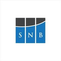 design de logotipo de carta snb em fundo branco. conceito de logotipo de letra de iniciais criativas snb. design de letra snb. vetor