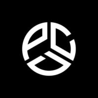 design de logotipo de carta pcd em fundo preto. conceito de logotipo de letra de iniciais criativas pcd. design de letra pcd. vetor