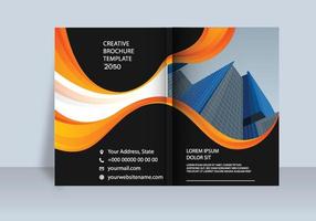 vetor de modelo de capa de brochura premium. panfletos relatam pôster de revista de negócios. conceito de apresentação em a4