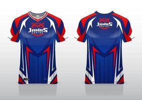 vista frontal e traseira do design de jogos de camisa esport vetor