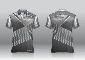 design de camisa polo para esportes ao ar livre vista frontal e traseira vetor