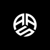 design de logotipo de carta aas em fundo branco. aas conceito de logotipo de letra de iniciais criativas. aas design de letras. vetor