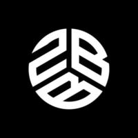 design de logotipo de carta zbb em fundo preto. conceito de logotipo de letra de iniciais criativas zbb. design de letra zbb. vetor