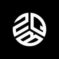 design de logotipo de letra zqb em fundo preto. conceito de logotipo de letra de iniciais criativas zqb. design de letra zqb. vetor