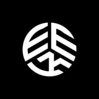 design de logotipo de carta eek em fundo branco. eek conceito de logotipo de letra de iniciais criativas. eek design de letras. vetor