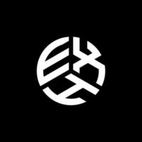 design de logotipo de carta exh em fundo branco. exh conceito de logotipo de letra inicial criativa. design de carta exh. vetor