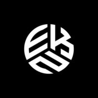 design de logotipo de carta ekn em fundo branco. conceito de logotipo de letra de iniciais criativas ekn. design de letras ekn. vetor